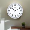 AJANTA Analog 23 cm X 23 cm Wall Clock(White, With Glass, Standard)