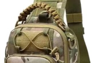 Tactical Men’s Sling Bag – Compact Shoulder Pack, Crossbody Chest Travel Daypack for Hiking, Cycling, Outdoor, Military Use (ACU)