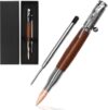 Lemonzza Luxury Bolt Action Tactical Ballpoint Pen Gift Set with Refill – Vintage Handcrafted Wooden Body and Metal Clip – Premium Writing Pen for Office, Business, Executive Use and Gifting