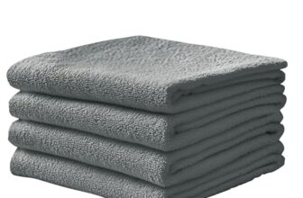 Story@Home Microfiber Cloth | 360 GSM Thick Lint & Streak-Free Multipurpose Cloths – Automotive Microfibre Towels for Car Bike Cleaning Polishing Washing & Detailing | (40 x 40 cm, Grey) | Pack of 4