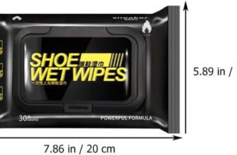 Nature Aahar Shoe Cleaner Wipes – 1 Packs of 30 – Portable Wipes Quickly Remove Dirt Cleaner Shiner(Leather, Nylon, Sports Shoes, Synthetic Leather, Generic, Velour, White)