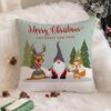 STITCHNEST Merry Christmas Printed Poly Cotton Cushion Cover Pack of 1 (16×16 Inches)