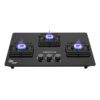 Lifelong 3 Gas Burner Top – 3 Burners Hob Top Gas Stove with Automatic Ignition – Toughened Glass top Gas Stoves for Home & Kitchen – Automatic Gas Stove for Modern/Modular Kitchen (LLHT923)Open,Black