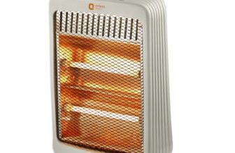 Orient Electric Stark Quartz Room Heater | 800 W Low Power Consumption | Tip-over Protection | 2 Heating Rods for Quick Heating | Cool Touch Body | 1 Year Warranty, White