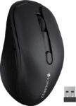 ZEBRONICS Zeb-Charm, Wireless Mouse, Mode Switch Button, (Metallic Black) Wireless Ambidextrous Optical Mouse  with Bluetooth(2.4GHz Wireless, Bluetooth, Metallic Black)