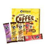 Bevzilla 60 Instant Coffee Powder Sachets (4 Flavours) 120 Grams|Hazelnut,Classic,Vanilla & Butterscotch|15 Pouches Each Flavour|Arabica Coffee|Perfect for Espresso,Latte,Cappuccino|Hot & Cold Brews