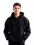 Glowic Men’s Hoodie | Oversized Stylish Sweatshirt for Winter Wear | Trendy Casual Hoodie for Men | Perfect for Gym, Travel, Streetwear Fashion (in, Alpha, S, Plus, Black)