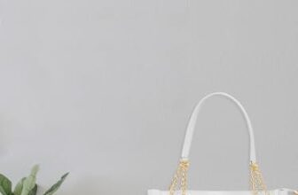 Bagsy Malone Vegan Leather Stylish Tote Bag Pack of 4 | for College Office & Daily Use (Croco White)