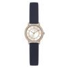 GUESS Silicone Women Ladies 25Mm Analog Watch – Navy Strap White Dial Rose Gold Case, Navy, Blue Band