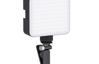 LED Video Light Panel with Clip Mount for Camera, Mobile Phone and Laptop