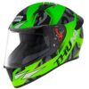 Studds Thunder Full Face Helmet D7 with Clear Visor (Matt Neon Green N9, M)