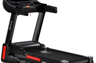 Lifelong FitPro Treadmill for Home | 4 HP Peak Motor | Foldable & Hydraulic Folding Treadmill (Max Weight:100 kg)