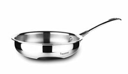 Crystal TriPro -Triply Stainless Steel Fry Pan – 26 cm (Induction Bottom), Silver (CTP-FRP-004)