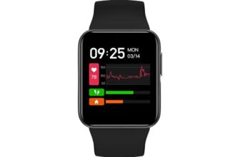 GOQii Smart Vital Lite SpO2 1.4″ HD Full Touch, Smart Notification Waterproof Smart Watch for Android Phones, Blood Oxygen, Fitness, Sports & Sleep Tracking with 3 Months Personal Health Coaching