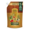 Dabur Vatika Ayurvedic Shampoo Refill Pouch – 1l | Damage Therapy | Power of 10 ingredients for solving 10 hair problems| No Parabens | For all hair types