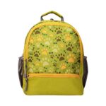 Nivia Paws School Bag,Faced Water-Proof Lightweighted, Breathable air mesh, Highly Durable and Premium Fabric Bag, Adjustable Shoulder,100% Polyester,Bags for Kids (Olive-Yellow),Capacity-16 litres