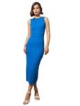 Royal Blue Rib Back Cut-Out Dress