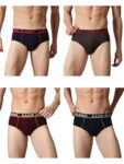 Lux Classic Men’s Brief – Value Pack | 100% Cotton V Shape Underwear | Comfortable Lux Brief Pack of 4 (Color May Vary) O/E-80cm