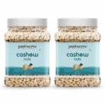 Pureserve Premium Whole Cashews 1Kg (500g*2) – Super Crunchy & Naturally Sweet | Rich in Protein & Healthy Fats | Ideal for Snacking, Cooking & Gifting | Vegan & Gluten-Free