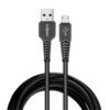 FRONTECH 17W / 3.4A Super Fast Charging 1M PVC USB to V8 Data Cable for Smartphones, Tablets, Laptops & other Micro USB V8 Devices, Charging and Data Sync (1038 – Black)