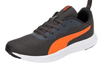 Puma mens Snatch V2 Dark Shadow-Vibrant Orange-White Sneaker – 7 UK (39178302)