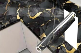 Premium Black & Gold Marble Peel-and-Stick Wallpaper | Anti-Scratch, Moisture-Proof, Washable, Easy DIY for Kitchen, Bathroom & Home Decor