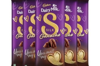 Cadbury Dairy Milk Silk Ganache Valentine’s Gift Pack Chocolate Bars, 54 g (Pack of 5)