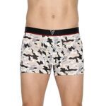 Van Heusen Men Trunks – Cotton Spandex – 4 Way Stretch, Ultra Soft, Allover Print_30044_Black, White, Grey_S