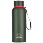 Pigeon by Stovekraft Croma Galaxy Stainless Steel Double Walled Leak Proof Thermos Water Bottle with Copper Coating Inside for Better Hot and Cold Retention 600 ml (Green) (1 Year Warranty)