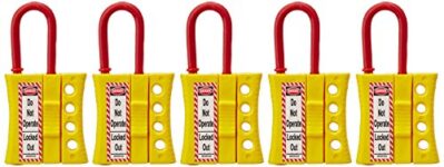 Aktion Safety Lockout Device AK-SLDH-75 De-Electric HASP Number of Holes: 4 – Yellow (Pack of 5)