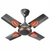 LONGWAY Kiger P1 600 mm/24 inch Ultra High Speed 4 Blade Anti-Dust Decorative Star Rated Ceiling Fan (Smoked Brown, Pack of 1)