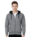 AWG ALL WEATHER GEAR Hoodies for Men | Men’s Solid Hooded Sweatshirt | Winter Wear | Pullover | Jackets for Men Stylish | Zipper Hooded Sweatshirt Charcoal