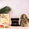 Archies Rakhi for Brother on Rakshabandhan | Ganesha Idol Combo Set with 2 Special Rakhi for Bhaiya/Bro/Bhai with Card AR-IDOL142