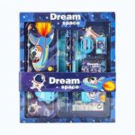 Cable World Stationary Kit Set for School Kids,Girls/Boys Birthday Gift – Pencil Pen Book Eraser Sharpener (Space)