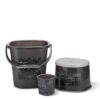 Nayasa Funk Square 3 Pcs Bathroom Set | Bucket 25 L + Mug 1.5 L + 508 Stool | Bathroom Set | Bath Set for Bathroom | Black