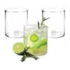 Treo by Milton Vector Borosilicate Glass Tumbler, Set of 3, 210 ml Each, Transparent