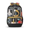 Gear Astronomical Stamp Backpack 17″/28L Medium Water Resistant School Bag/Casual Backpack/Daypack/Kids Bag for Boys/Girls (Black-Yellow)