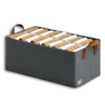 CRAE Foldable Clothes Storage Baskets with Handles, Polypropylene Fabric Storage Organizer Boxes for Wardrobe, Cloths, Books, Toys, Blankets & Closet Use | 46L x 27W x 19H CM | Pack of 1 (901_26LTR)