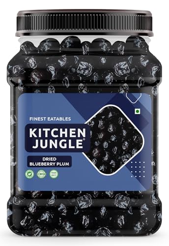 Kitchen Jungle Fresh Dried Blueberry 1kg | Sweet and Delicious | Healthy Snack, Rich in Calcium, Vitamin K, Boost Immunity
