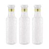 Attro Iceberg Unbreakable PET Fridge Water Bottle,Set of 3,1000 ml,Clear