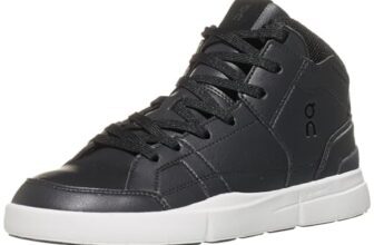 ON The Roger Clubhouse Mid Women’s Running Shoes, Black Eclipse, 5