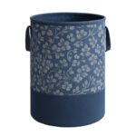 Laxis Laundry Basket, Freestanding Laundry Hamper, Collapsible Tall Clothes Hamper with Easy Carry Handles for Clothes, Laundry Basket for Decorative Nursery Blanket,Toys,Baby Room, | Blue Color |