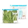 Fredbett Multipurpose Storage Bags | Slider | 10 Bags | 21.3 x 18 cm | zip lock bags small | ziplock pouches | Reusable and Reclosable | Food Grade | Leak- Proof | Microwave Safe