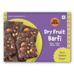 GO DESi – Dry Fruits Barfi | Dates Bar | Anjeer | Khajoor | Nuts | Indian Mithai | Sweets Gift Pack | No Added Sugar | 200 grams