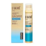 Lakmē Sun Expert 1% Hyaluronic water-light Sunscreen gel SPF 50 Pa++++ Best for Oily Skin | Even toned & Glowing Skin | Non-Sticky| Helps reduce pigmentation | UVA/B Protection, No White Cast 56G