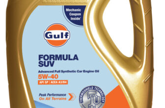 Gulf FORMULA SUV 5W40 API SP, ACEA A3/B4|75% Superior Wear Protection|4 Wheeler Passenger Car Advanced Full-Synthetic Engine Oil(3.5 L)