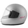 Sage Square Audi Full Face Clear Visor Helmet | ISI Certified | High Standard Safety | Extra Comfort & Stylish (Small, Silver Matte)