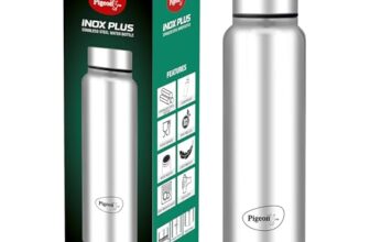 Pigeon by Stovekraft INOX Hydra Plus Stainless Steel Drinking Water Bottle 900 ml – Silver