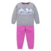 LuvLap Baby Girls Full Sleeve Sweatshirt & Pyjama Set Pack Of 1, Cotton Rich Fleece, Grey Melange, M (3 to 6 Months)