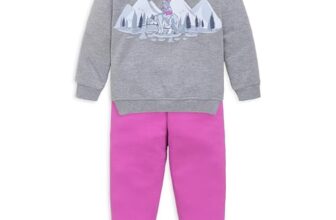 LuvLap Baby Girls Full Sleeve Sweatshirt & Pyjama Set Pack Of 1, Cotton Rich Fleece, Grey Melange, M (3 to 6 Months)